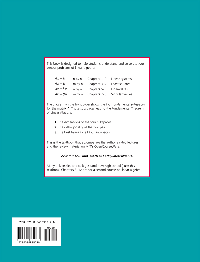 Introduction to linear algebra pdf